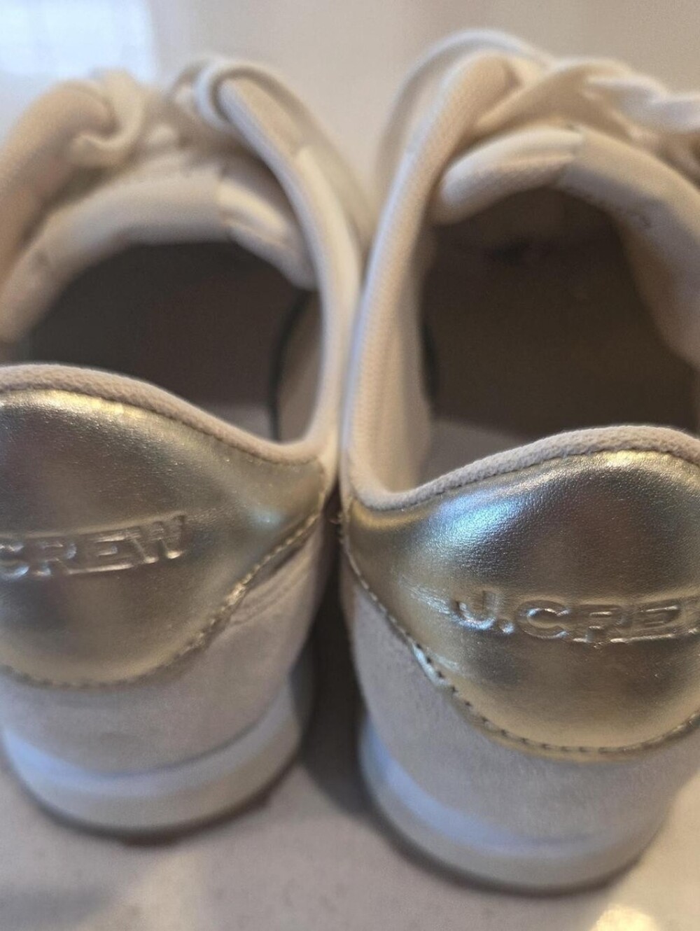 J CREW J.Crew trainers in metallic colorblock Mountain ivory gold - Picture 5 of 11